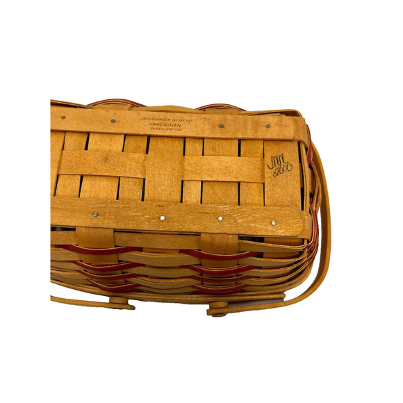1999 Longaberger Heartland Woven Memories Basket w/Protector 10"L x 6"W x 4"H - Picture 3 of 3